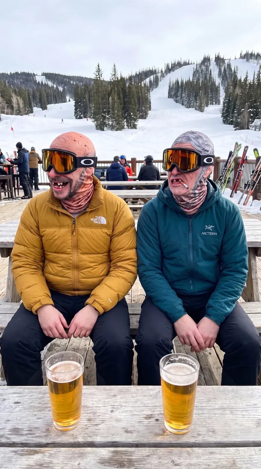 Realistische Sturmhaube mit Gesichtsmotiv – Lustige Ski- und Snowboardmaske für kaltes Wetter