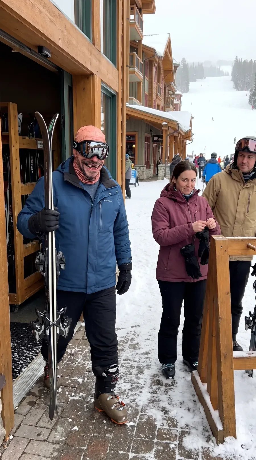 Realistische Sturmhaube mit Gesichtsmotiv – Lustige Ski- und Snowboardmaske für kaltes Wetter