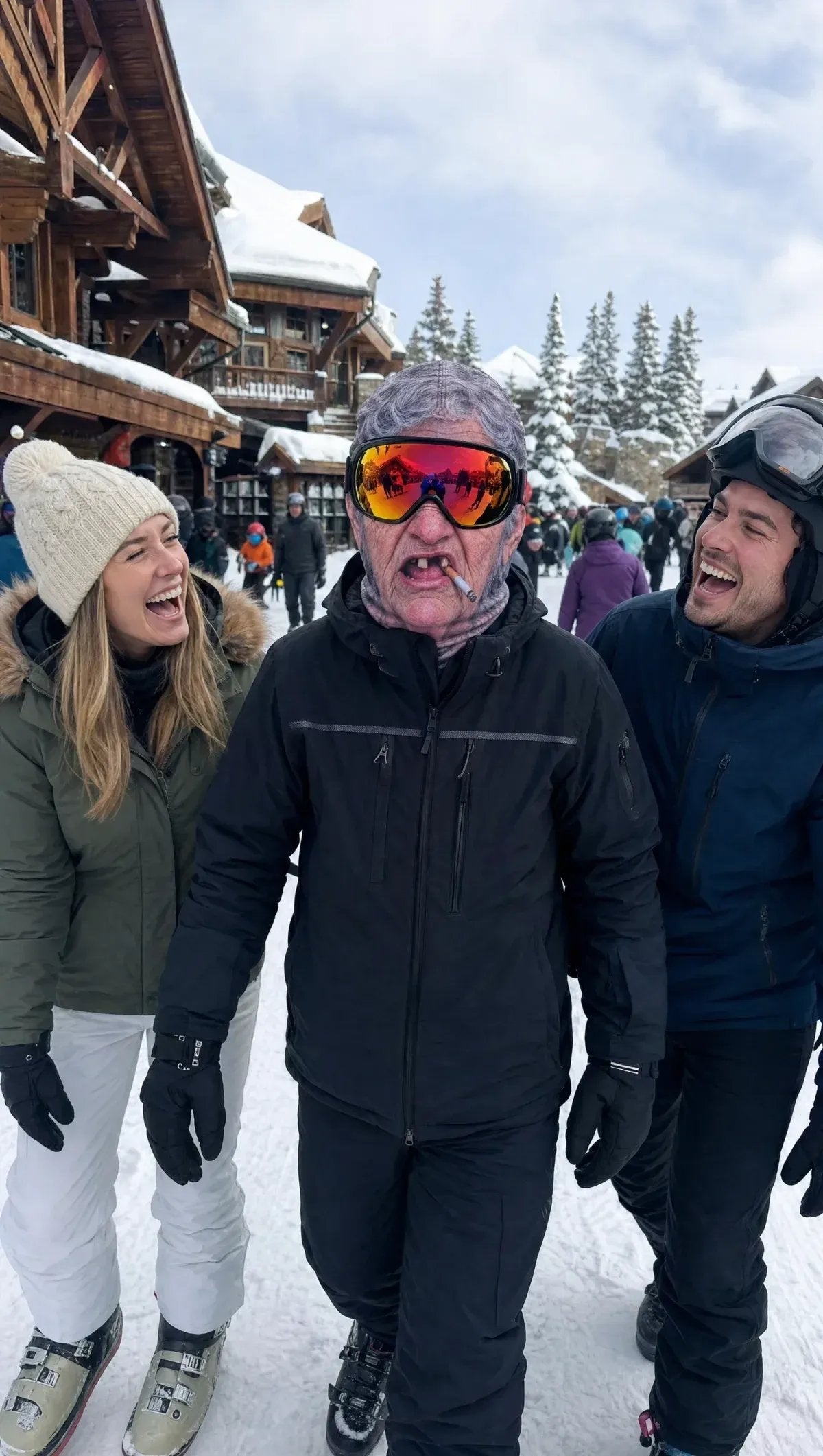 Realistische Sturmhaube mit Gesichtsmotiv – Lustige Ski- und Snowboardmaske für kaltes Wetter