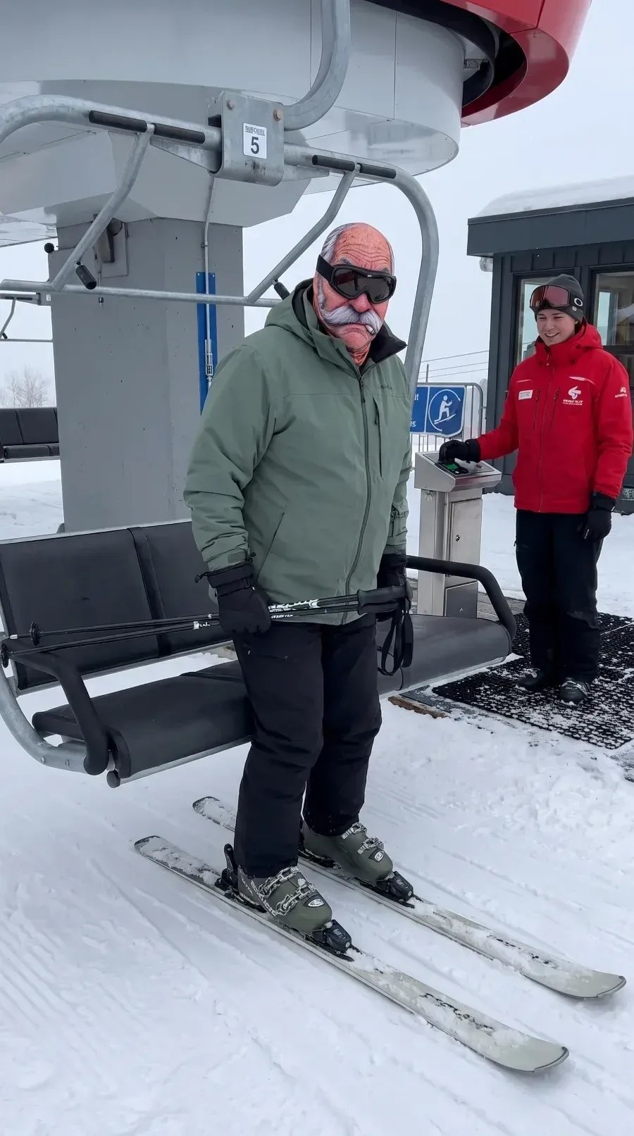 Realistische Sturmhaube mit Gesichtsmotiv – Lustige Ski- und Snowboardmaske für kaltes Wetter