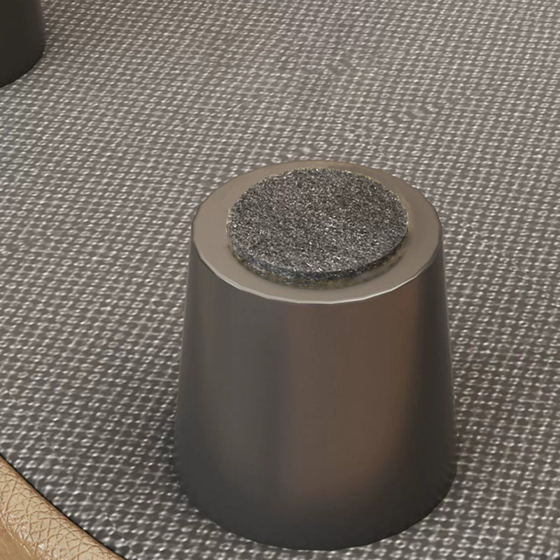 Rechteckiger Fußhocker mit Stauraum im modernen skandinavischen Design aus Kunstleder und Holz mit Schaumstoffpolsterung für den Eingangsbereich