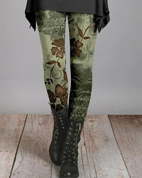 Retro-Leggings im Boho-Stil mit Ethno-Print – Ziva