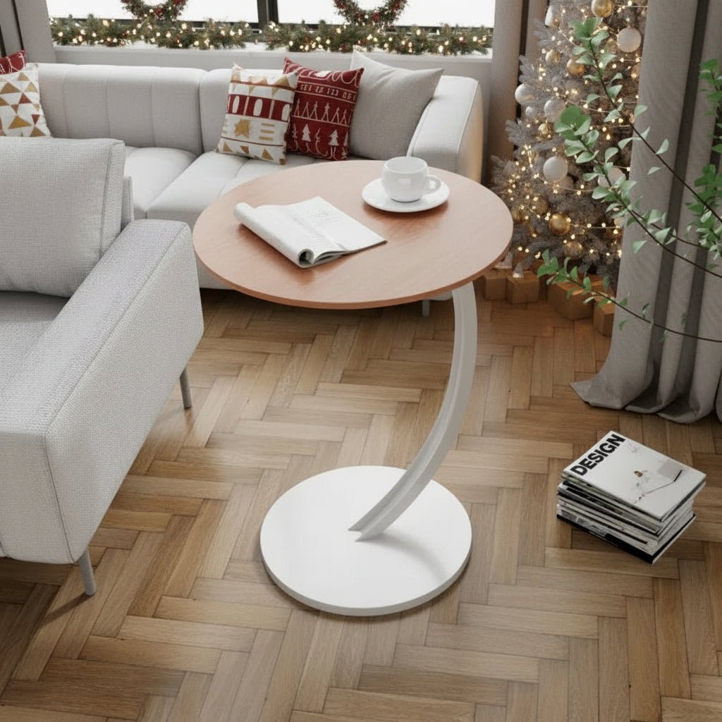 Runder Beistelltisch für kleine Räume, modernes Design, multifunktional