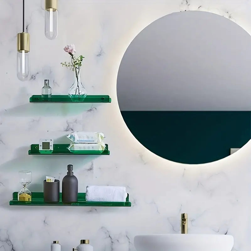 Schwebendes Wandregal aus Acryl für moderne Badezimmer-Aufbewahrung