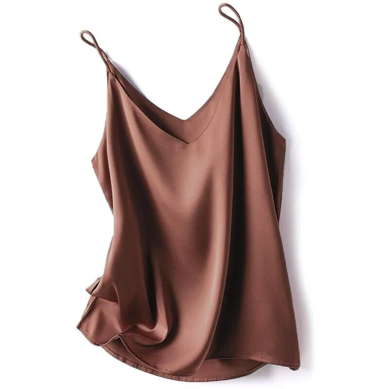 Seidenweiches Damen-Camisole-Top für elegante Lagenlooks