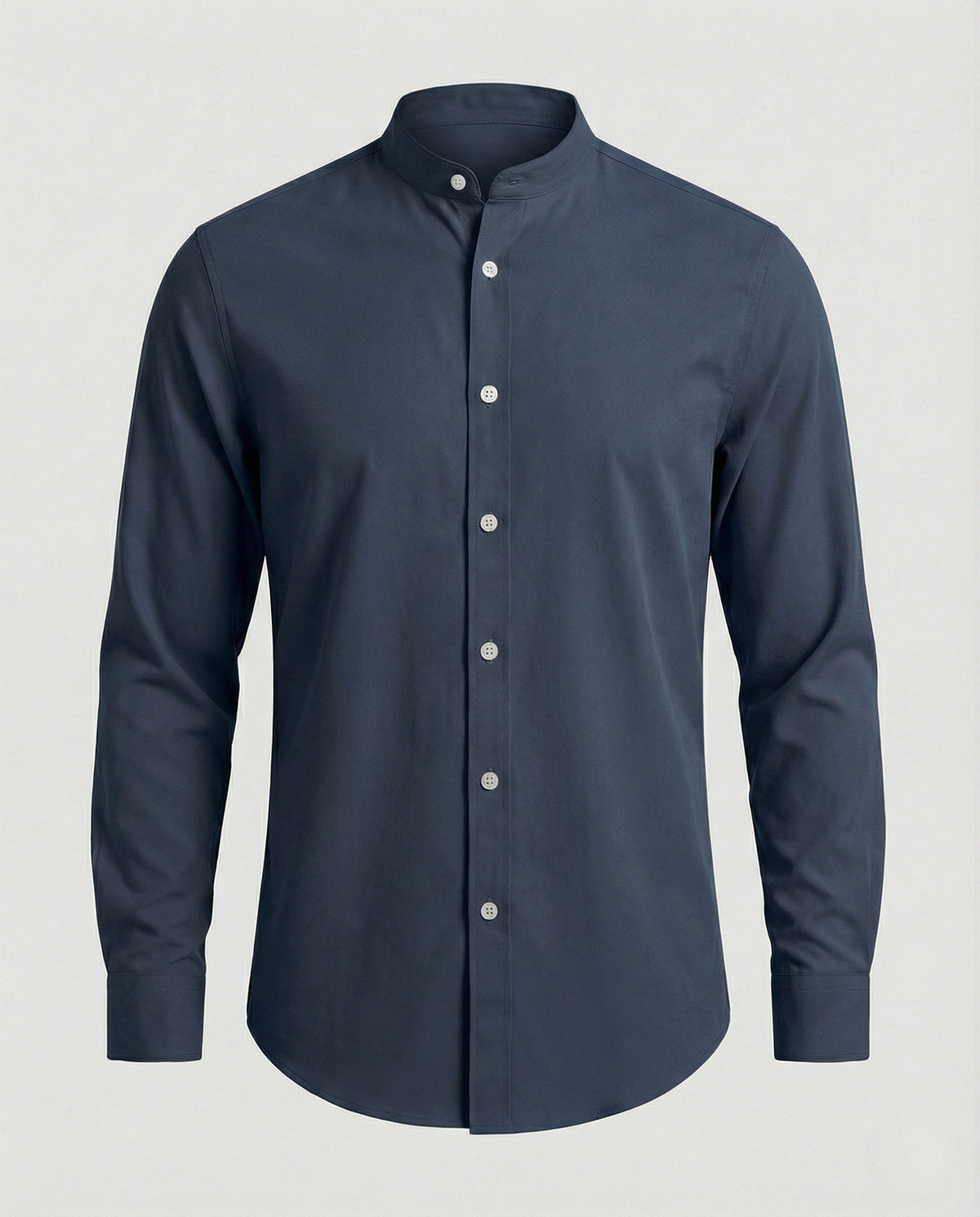 Slim-Fit-Herrenhemd mit Stehkragen