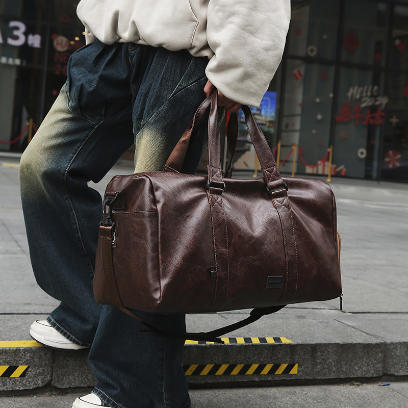 Strapazierfähige Weekender-Reisetasche aus Leder