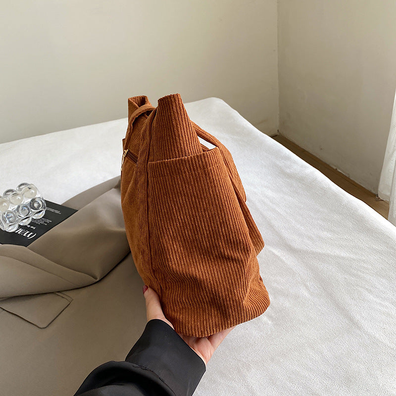 Strukturierte Cord-Tote-Bag