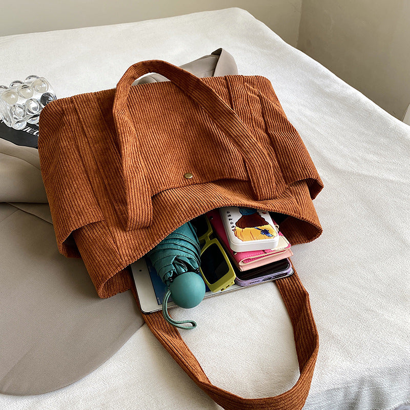 Strukturierte Cord-Tote-Bag