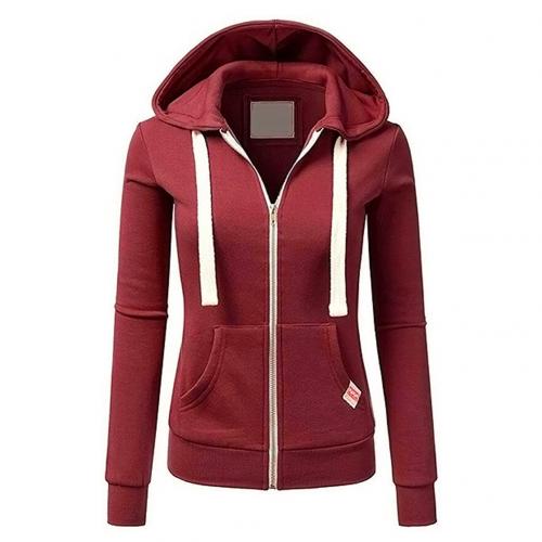 Taillierte Damen-Kapuzenjacke mit Reißverschluss