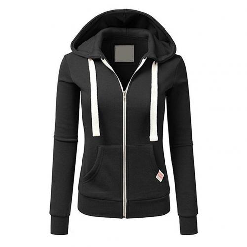 Taillierte Damen-Kapuzenjacke mit Reißverschluss