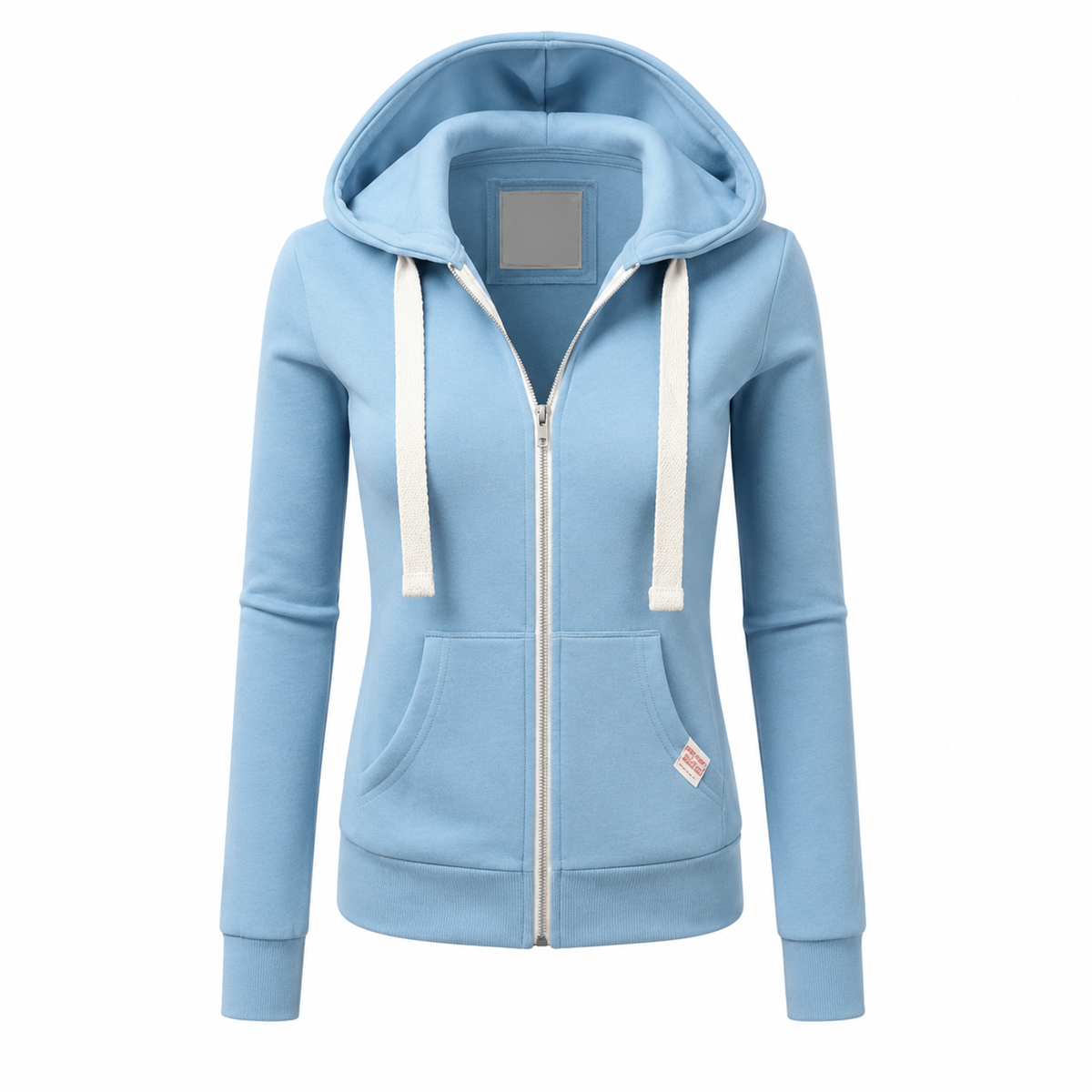 Taillierte Damen-Kapuzenjacke mit Reißverschluss