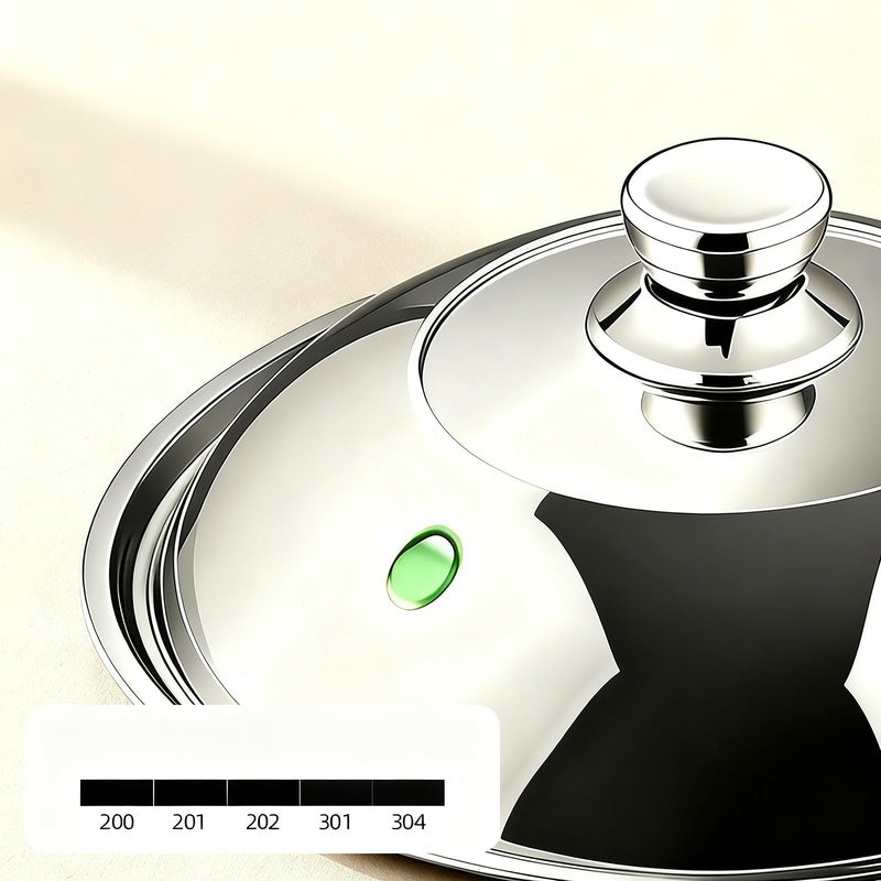 Topfdeckel aus 304 Edelstahl, hoch gewölbt