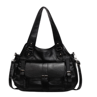 Tote-Bag aus Kunstleder im Vintage-Look