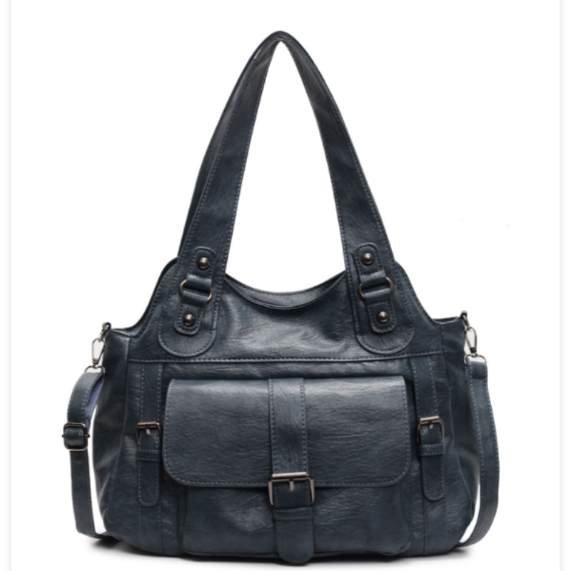 Tote-Bag aus Kunstleder im Vintage-Look