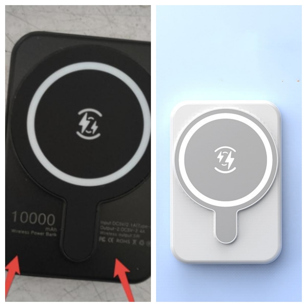 Tragbare magnetische Schnelllade-Powerbank für Smartphones mit 10.000 mAh, kabellos und im schlanken Design