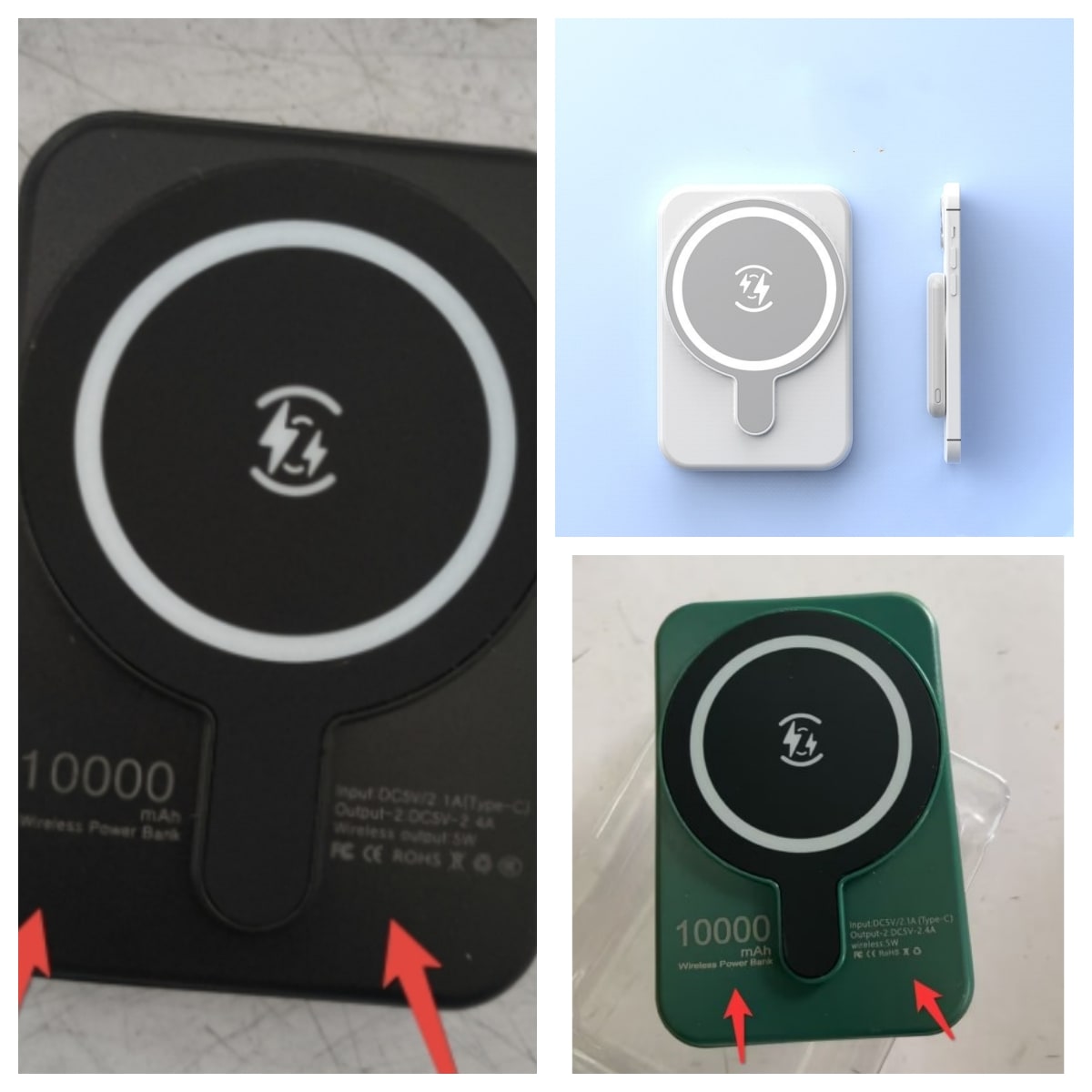 Tragbare magnetische Schnelllade-Powerbank für Smartphones mit 10.000 mAh, kabellos und im schlanken Design