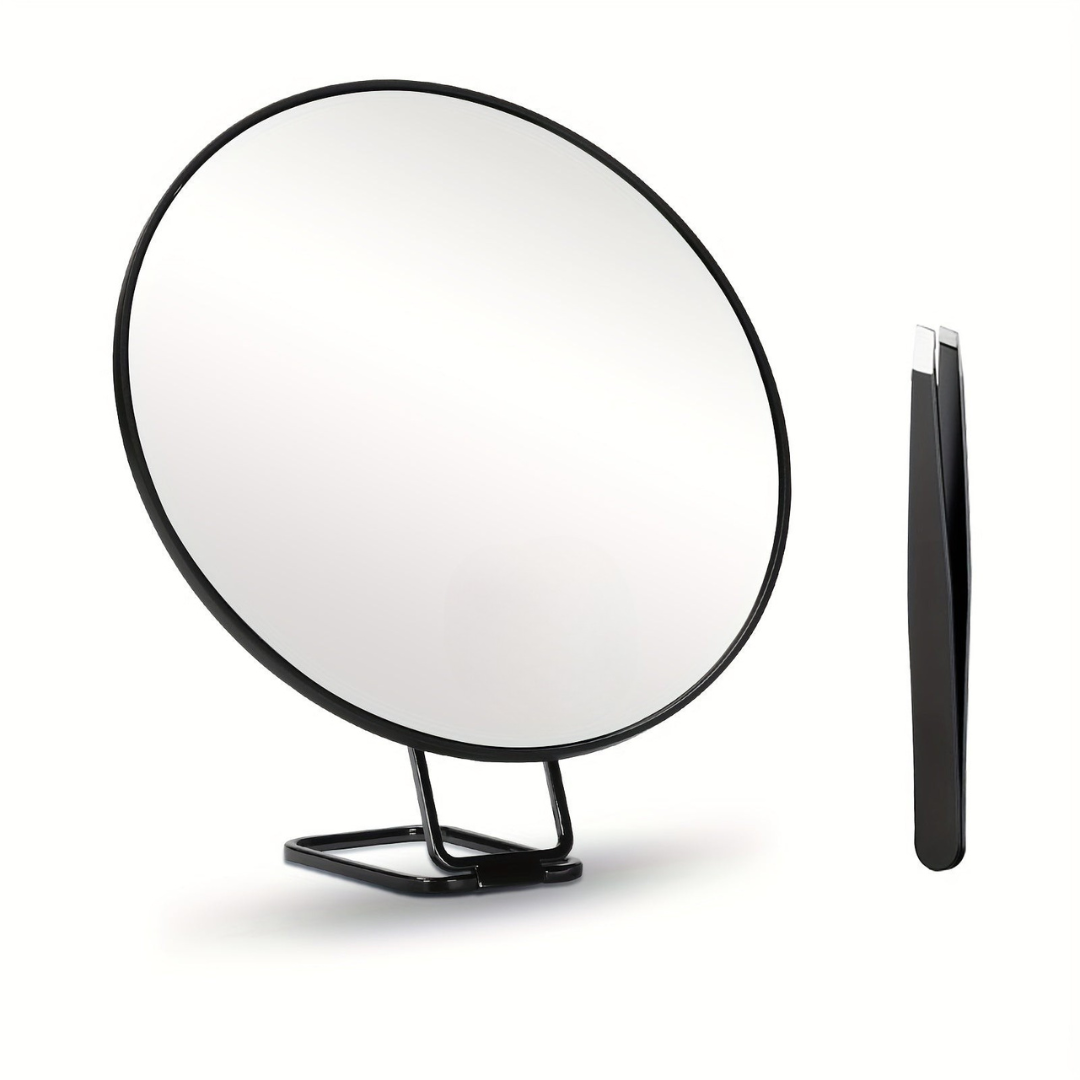 Tragbarer Vergrößerungsspiegel mit 30-facher Vergrößerung, Saugnapf und Standfuß