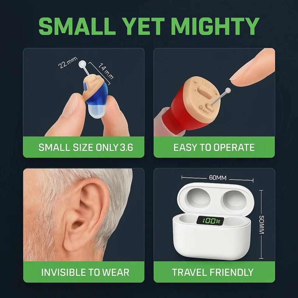 Unsichtbare In-Ear-Hörgeräte für hervorragende Klangqualität