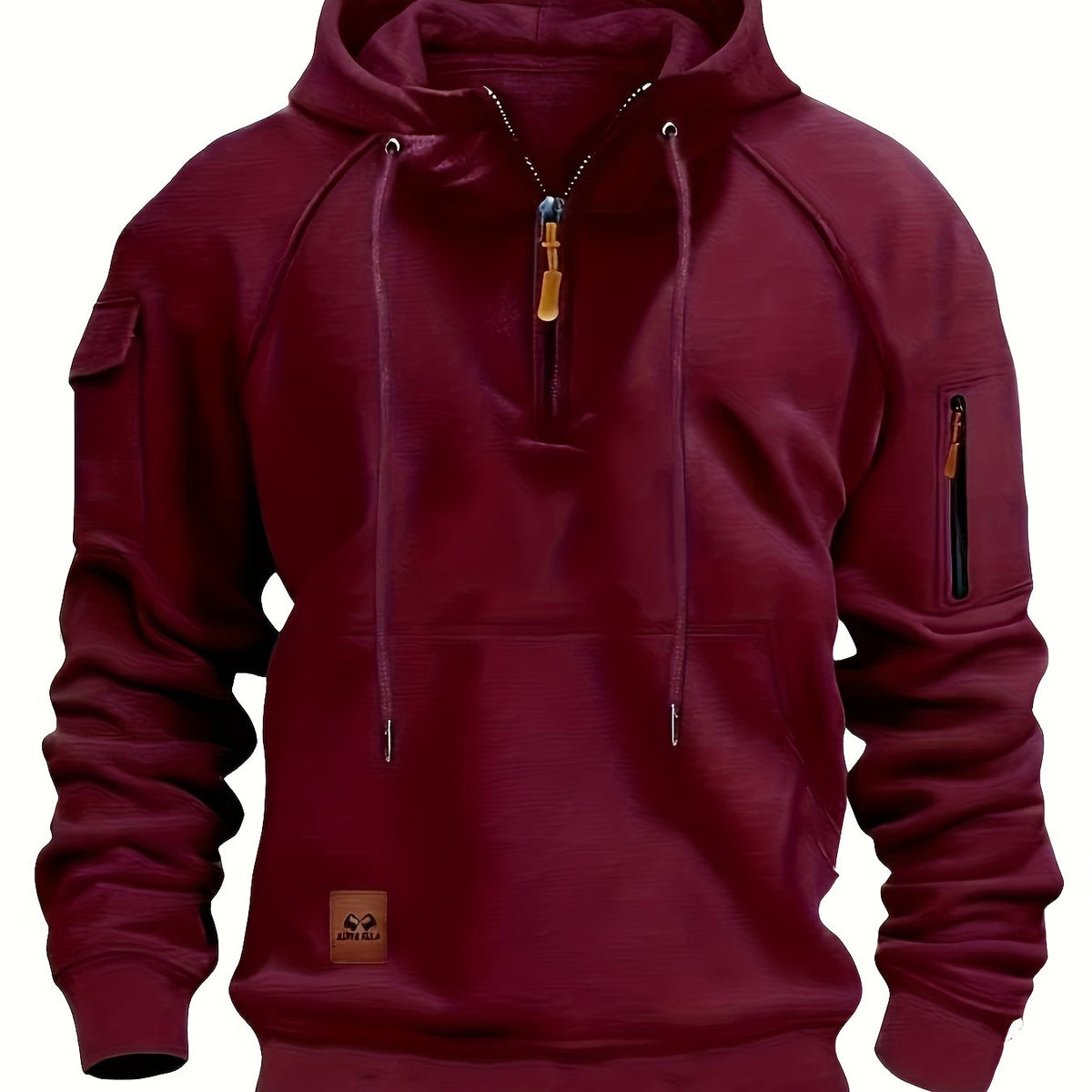 Utility-Hoodie mit Viertelreißverschluss