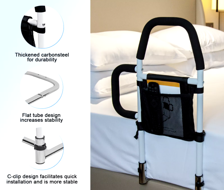 Verstellbarer Betthaltegriff mit ergonomischem Griff zur Unterstützung von Senioren