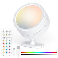 Verstellbarer RGB-LED-Akzentstrahler mit Fernbedienung und USB-C-Halterung