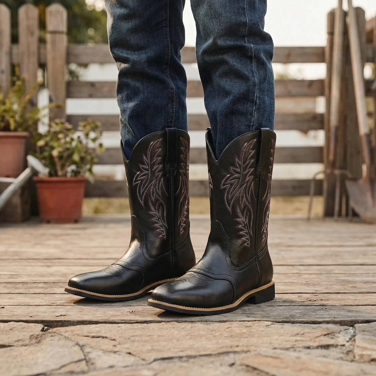 Wadenhohe Cowboystiefel