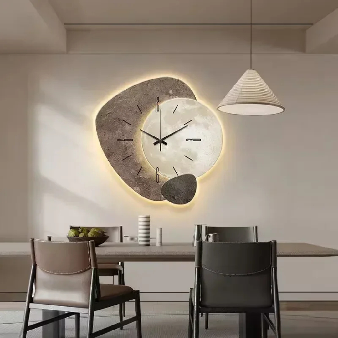 Wanduhr – Natürliche Eleganz mit sanftem LED-Licht