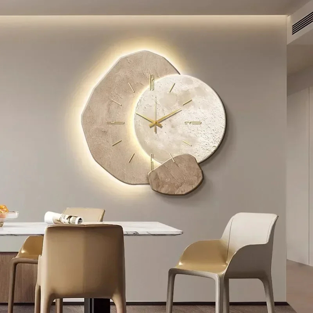 Wanduhr – Natürliche Eleganz mit sanftem LED-Licht