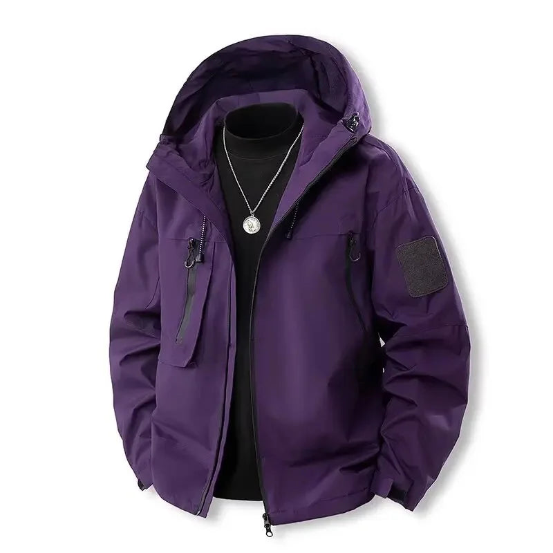 Wasserabweisende Damen-Softshelljacke mit Kapuze und Reißverschluss