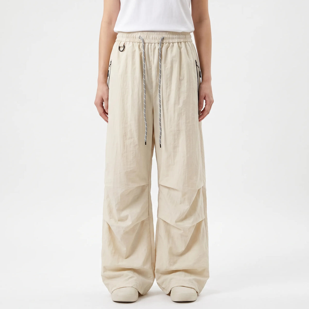 Wasserabweisende Wide-Leg-Wanderhose mit verstellbarem Bund und Beinabschlüssen