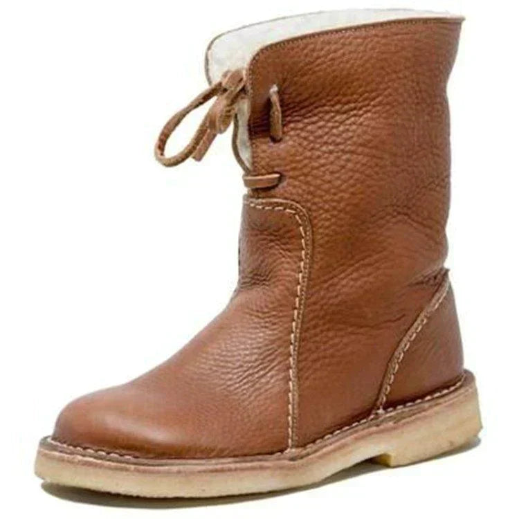 Wasserdichte Damen-Winterstiefel mit Fleece- und Wollfutter