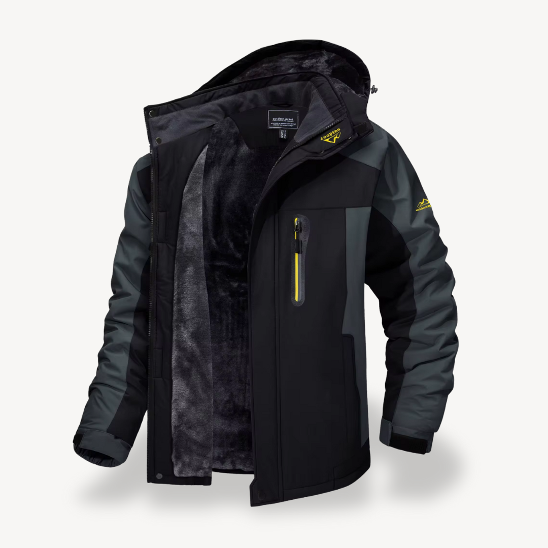Wasserdichte Outdoor-Winterjacke für Herren mit Fleecefutter