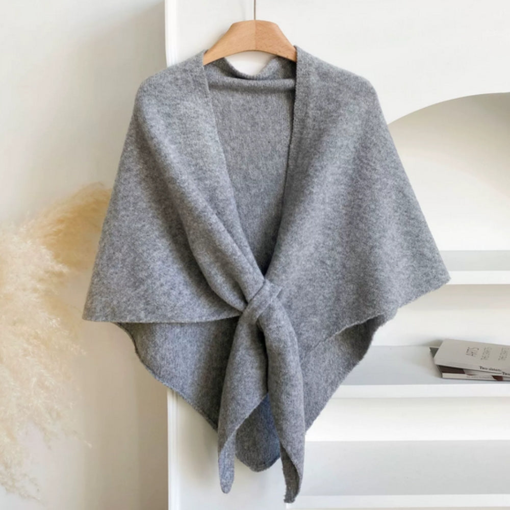 Weicher Dreiecks-Poncho-Schal