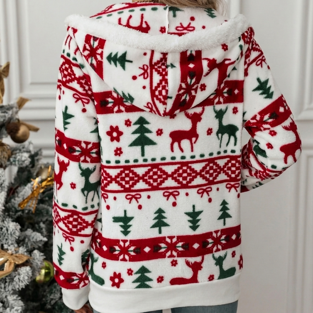 Weihnachts-Kapuzenjacke für Damen
