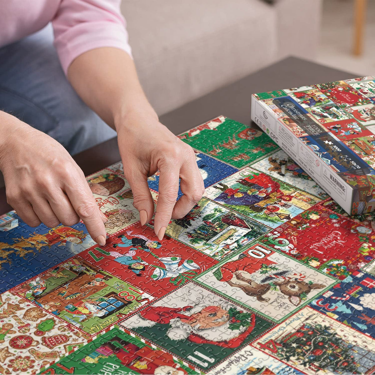 Weihnachts-Puzzle-Adventskalender, 1000 Teile