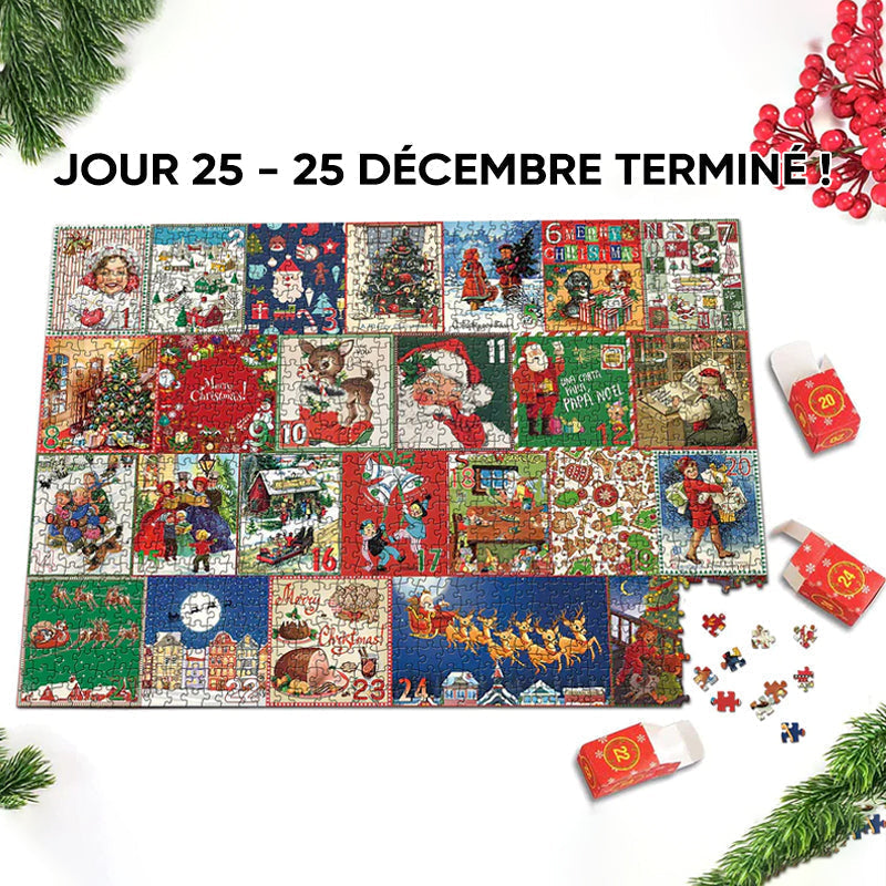 Weihnachts-Puzzle-Adventskalender, 1000 Teile