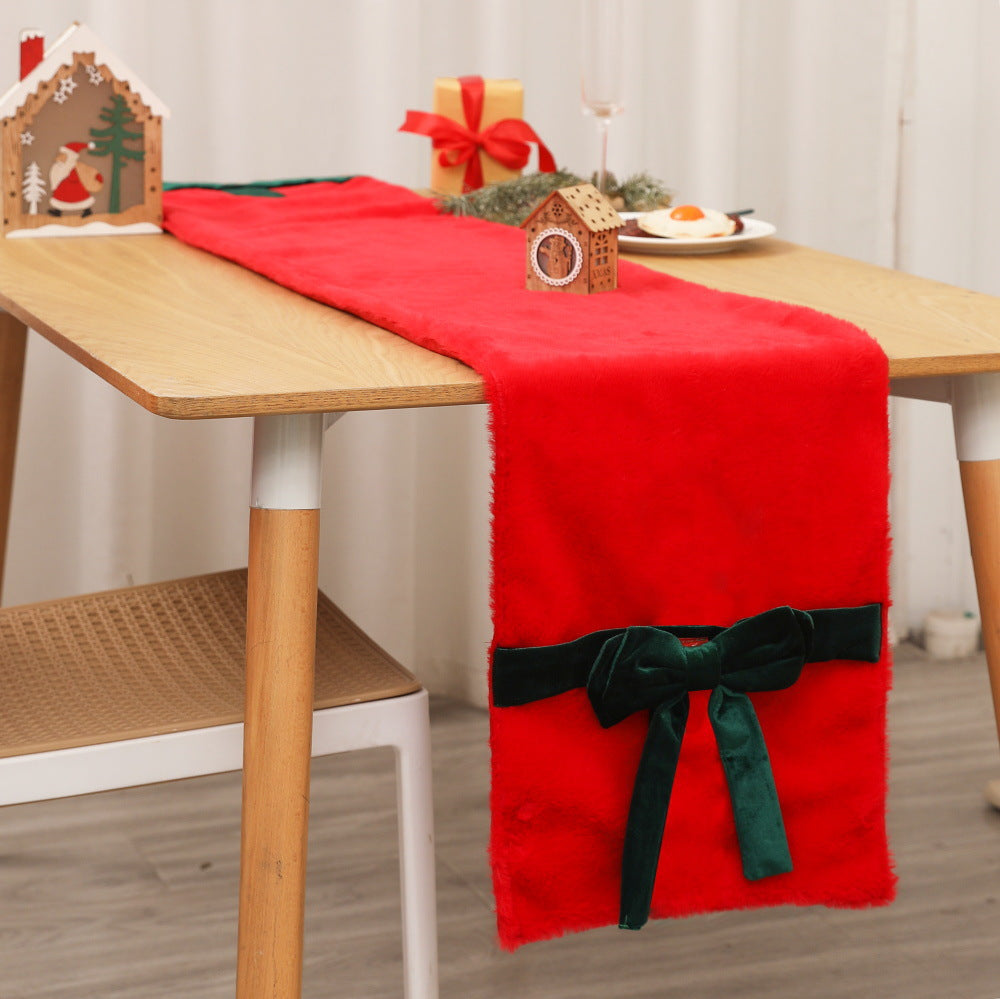 Weihnachts-Stuhlhusse aus Plüsch