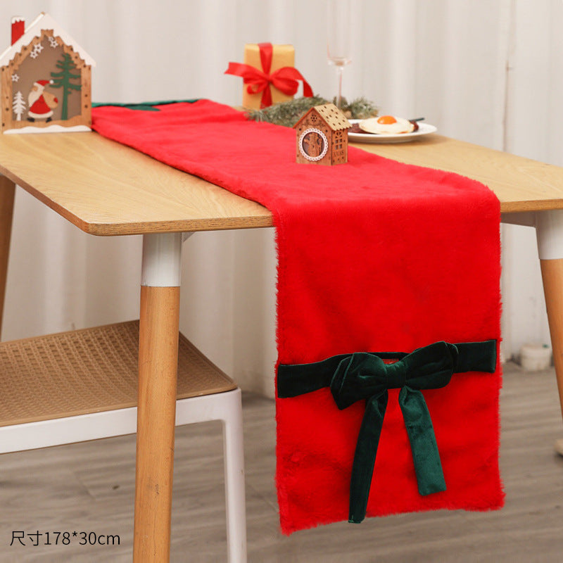Weihnachts-Stuhlhusse aus Plüsch