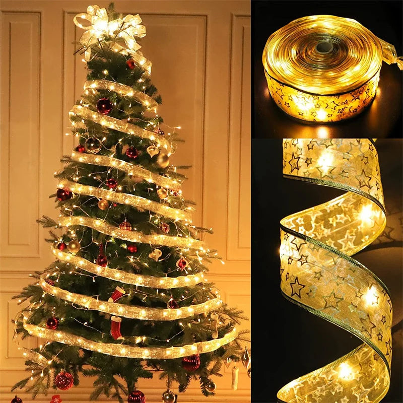 Weihnachtsband-Lichterkette zur Dekoration