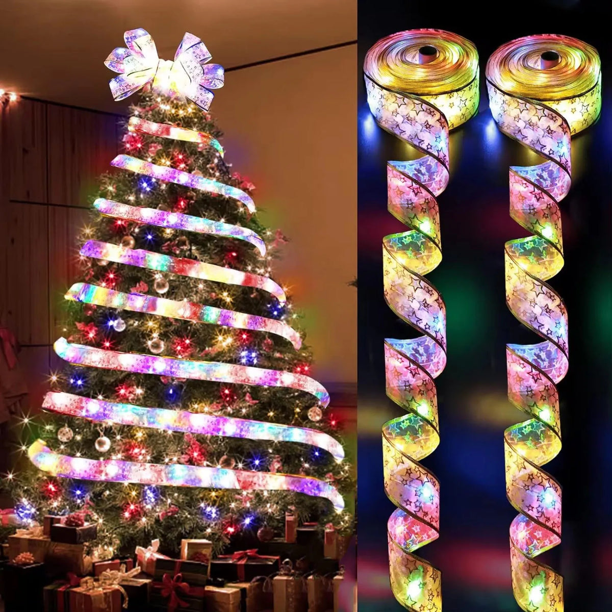 Weihnachtsband-Lichterkette zur Dekoration