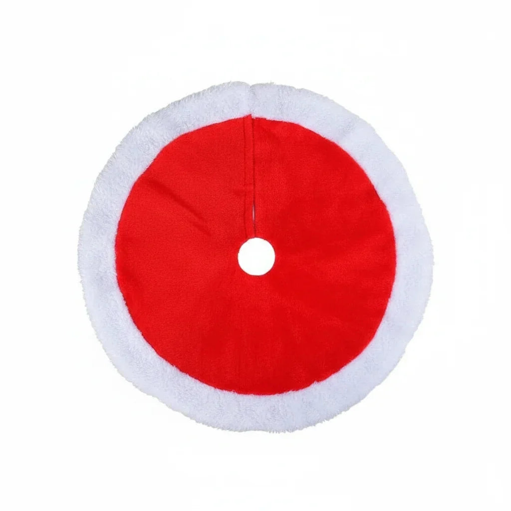 Weihnachtsbaumdecke aus flauschigem Kunstfell für kleine Tischbäume, 38 cm Durchmesser