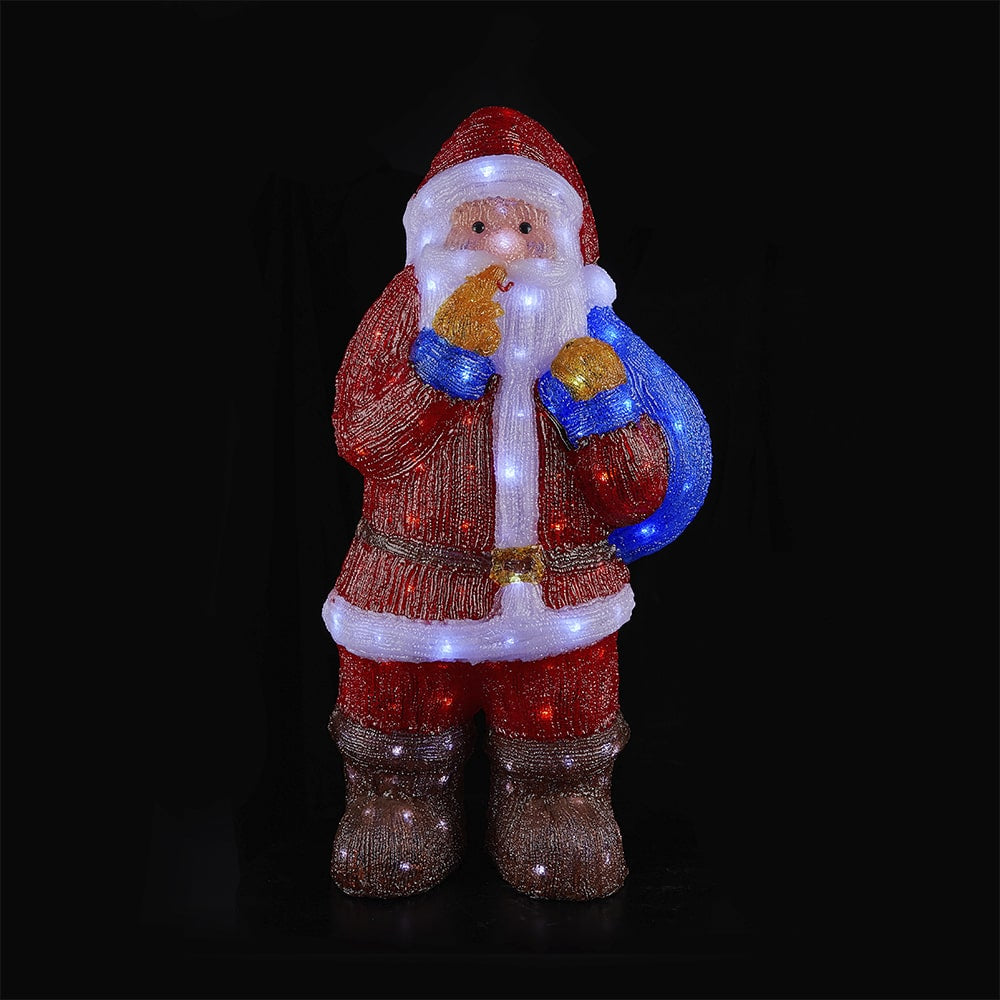Weihnachtsmann aus Acryl mit LED-Beleuchtung - Höhe 83 cm