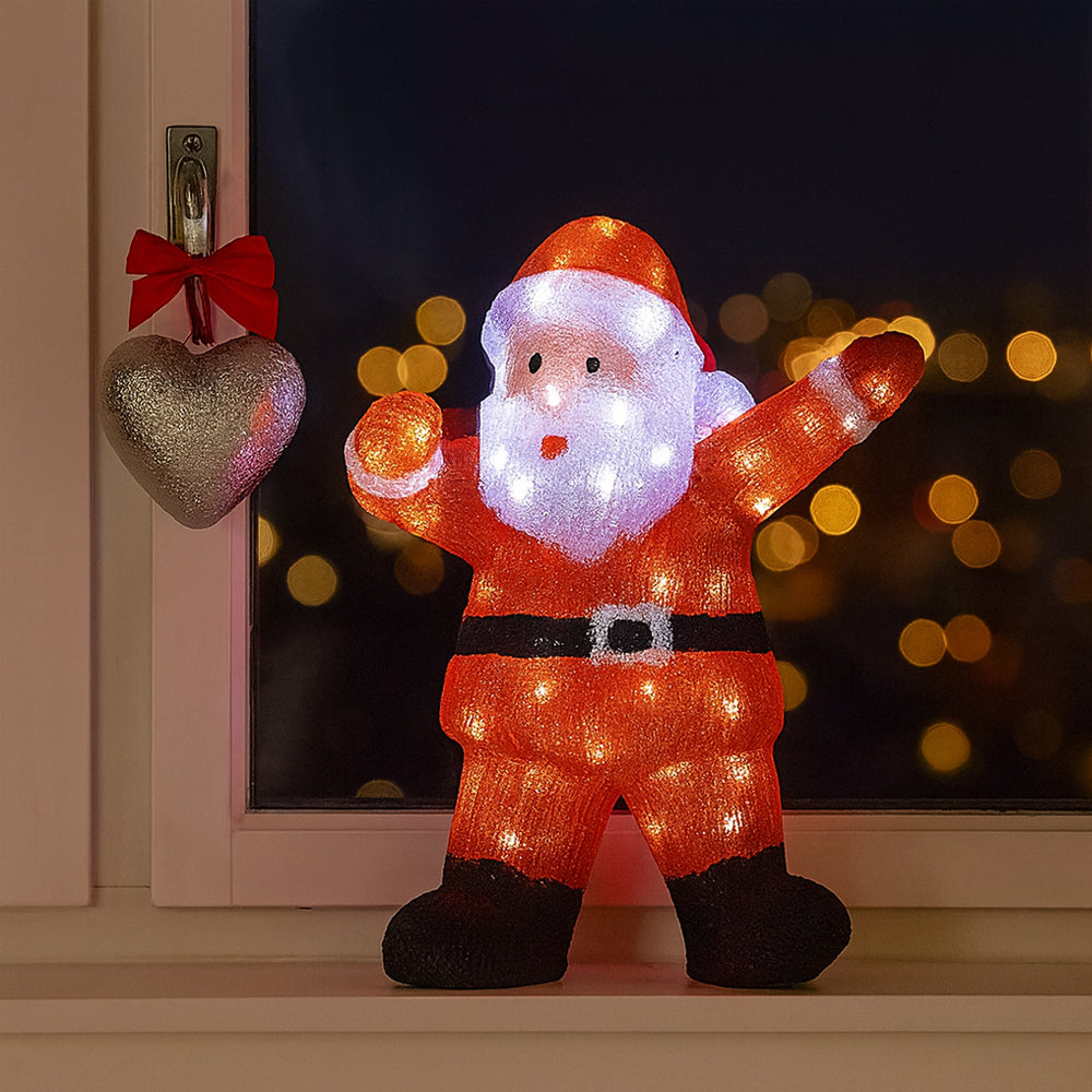 Weihnachtsmann mit LED-Beleuchtung, Höhe 55 cm