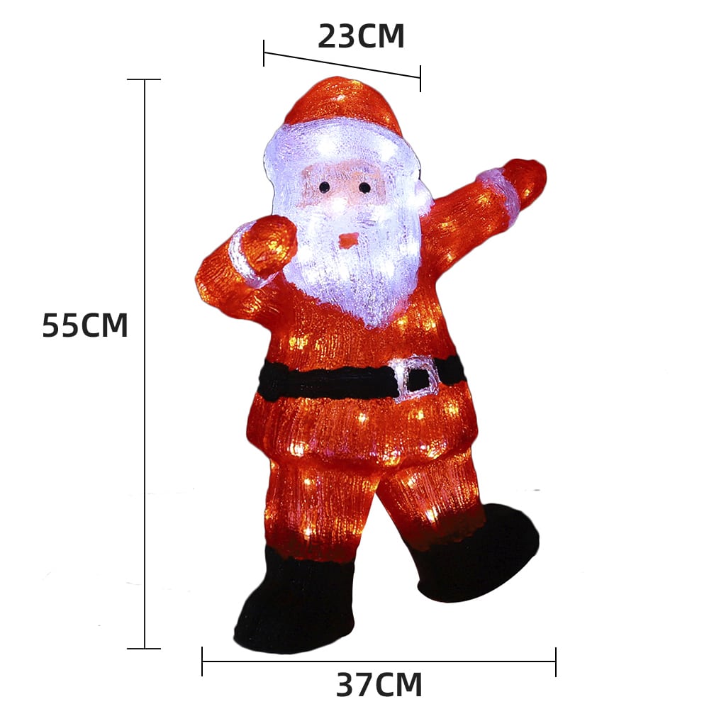 Weihnachtsmann mit LED-Beleuchtung, Höhe 55 cm