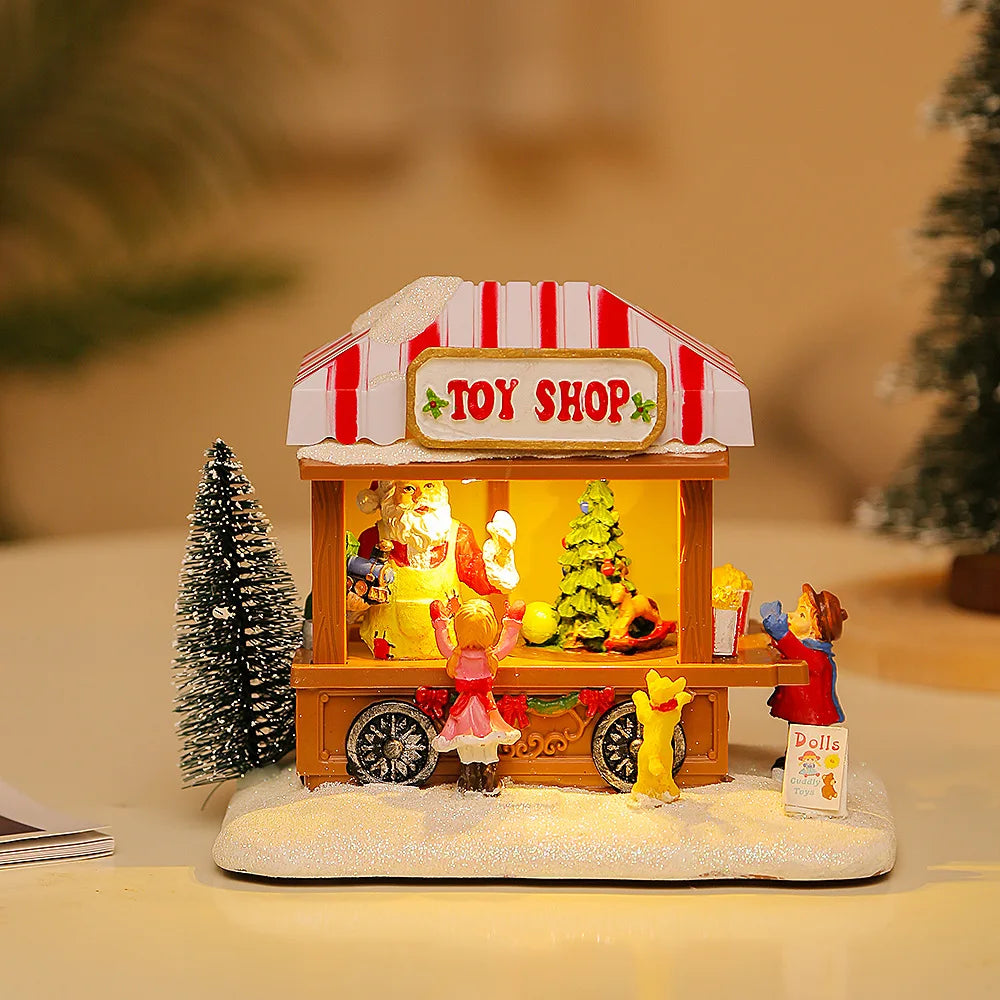 Weihnachtsszene Spielzeugladen mit LED und Musik