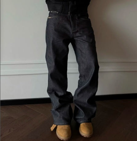 Weit geschnittene Denim-Jeans für Herren mit Taschen