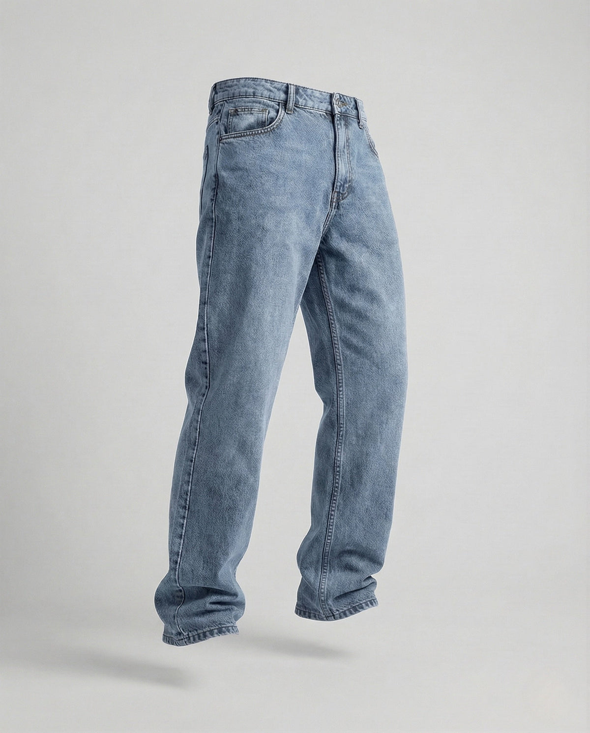 Weite Herren-Vintage-Jeans mit tiefem Schritt